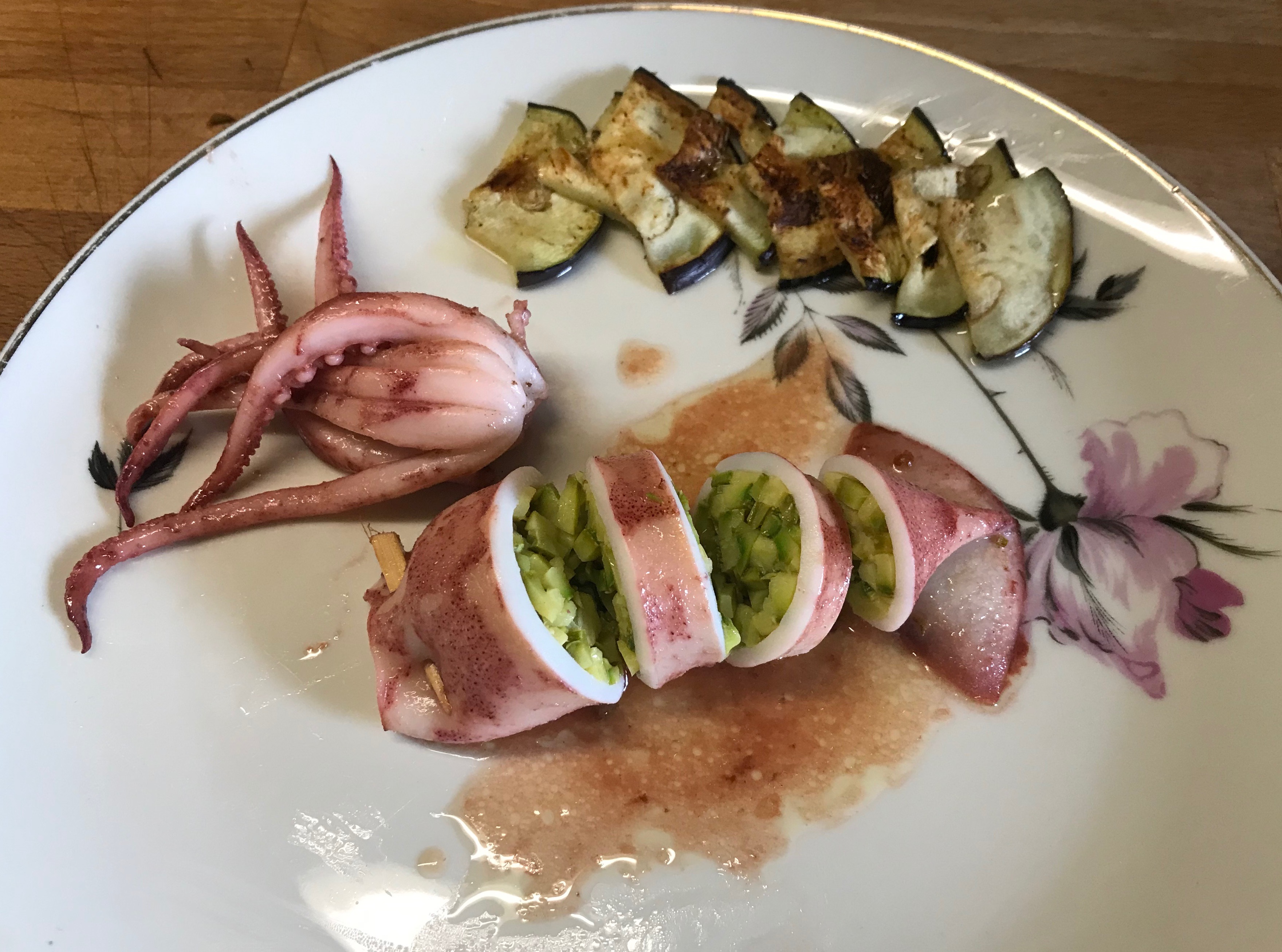 Totani del Tirreno, quelli di Anzio, ripieni di zucchine