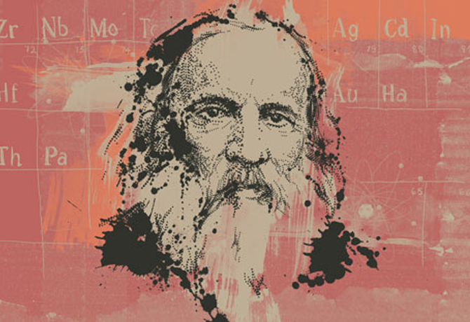 Mendelevium and a crater, memorials to Mendeleev