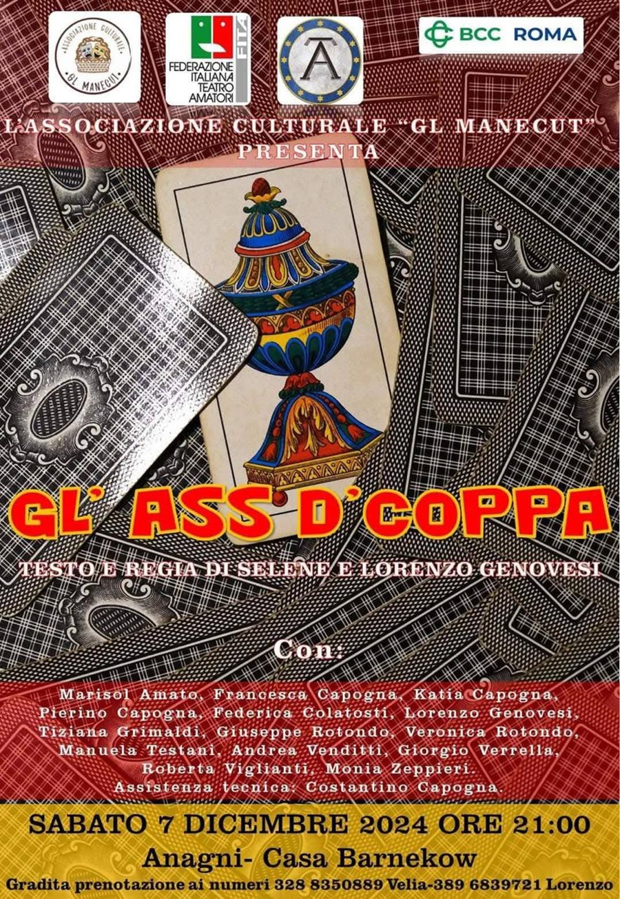 Anagni “L’asso di coppe” della compagnia Gl Mannecut di Boville Ernica