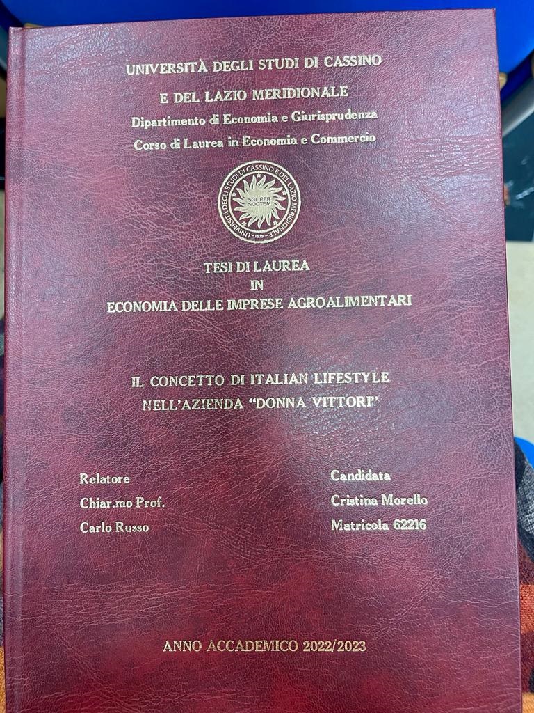 Cassino Thesis on Donna Vittori