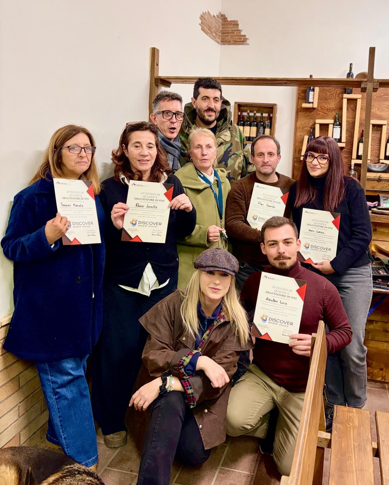 Consegna degli attestati del corso di avvicinamento ai vini del Lazio